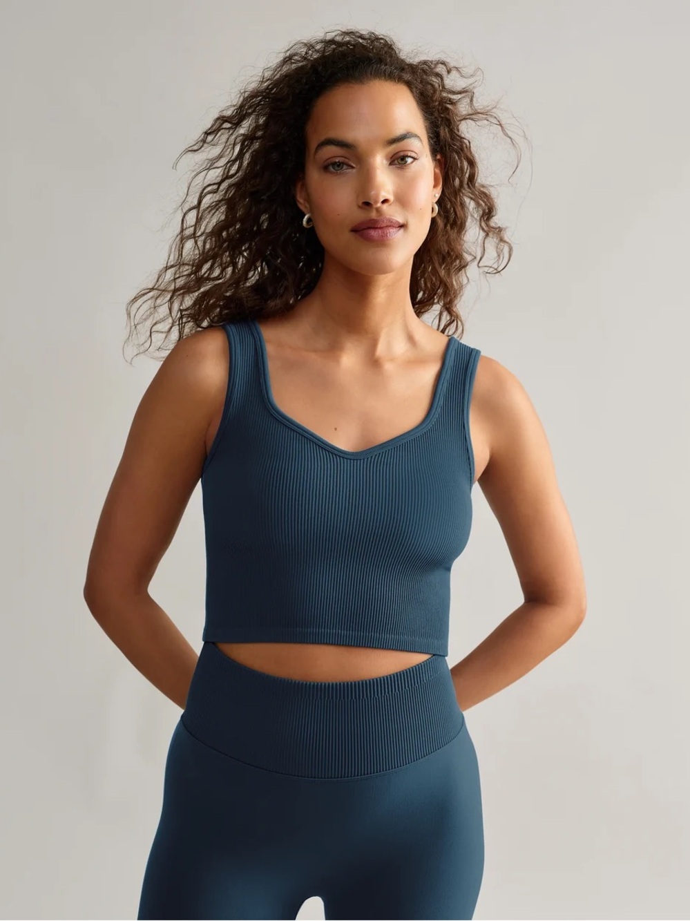 RHONE Seamless Embossed Crop Tank